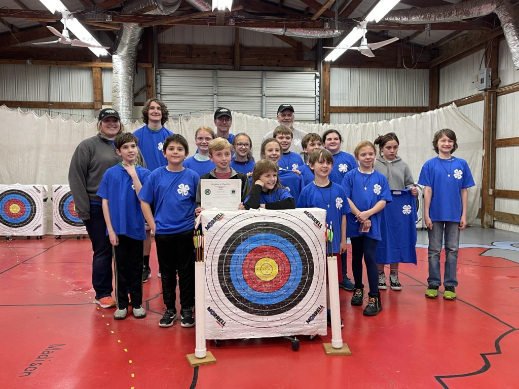 Youth participating in archery