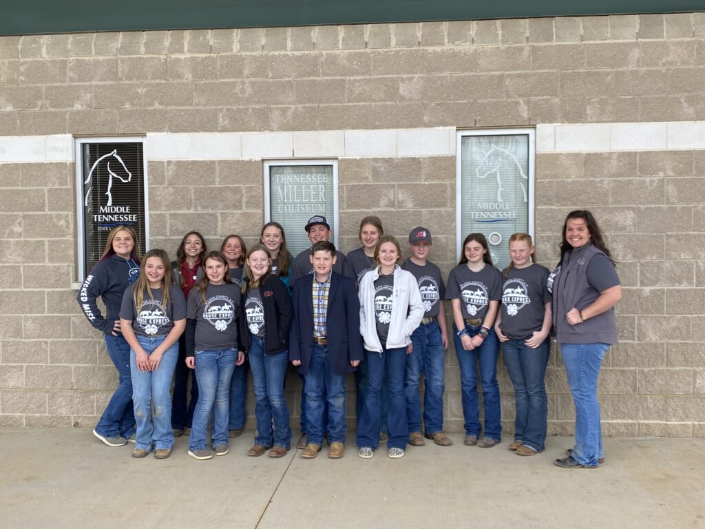 Group of youth wearing 4-H Horse t-shirts