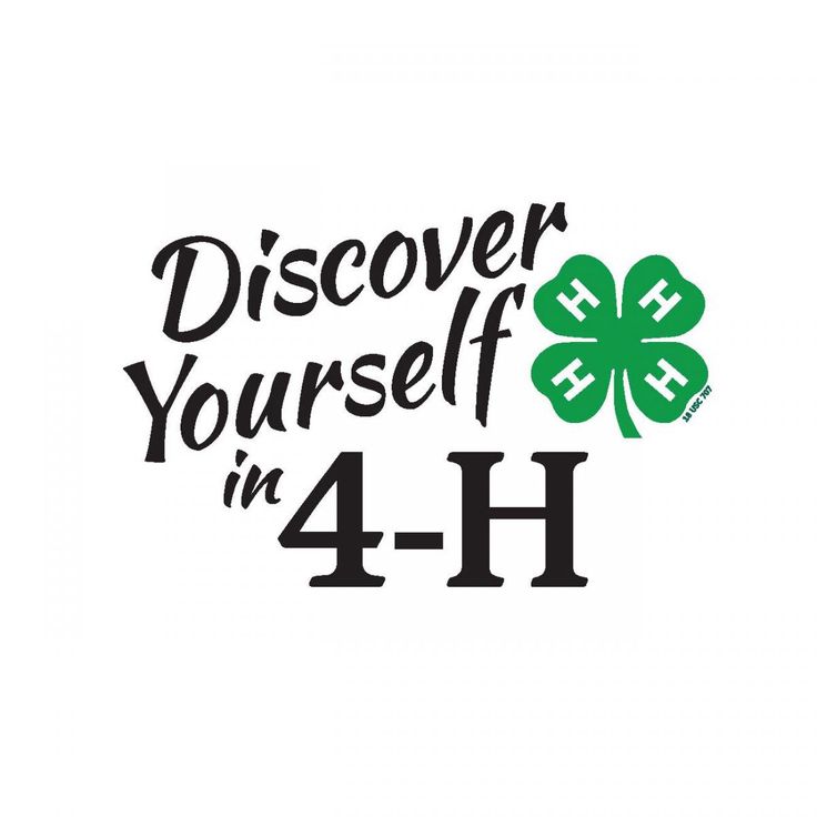 Discover yourself in 4-H logo with green clover